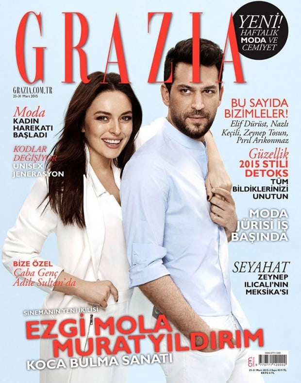 Ezgi Mola and Murat Yildirim - Grazia Magazine Cover