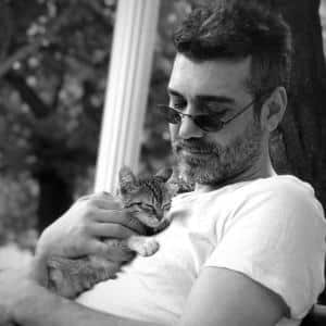 Caner Cindoruk and kitty cat