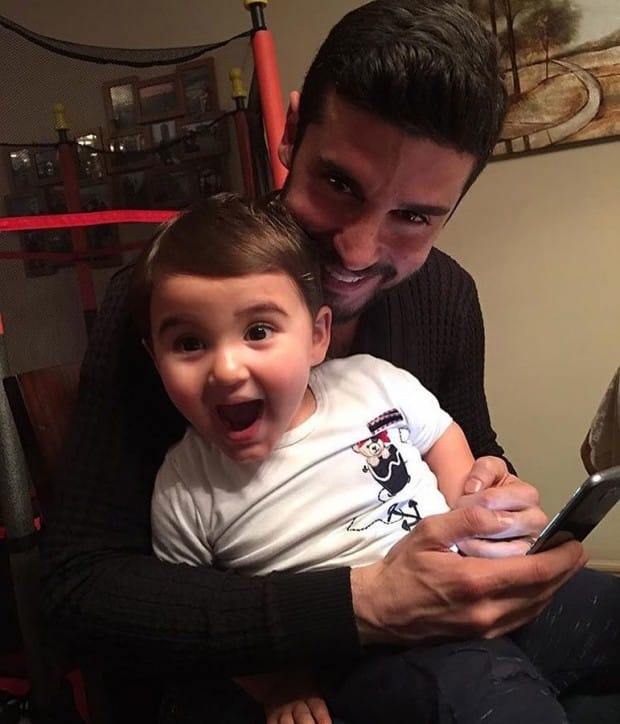 Berk Oktay with smile baby