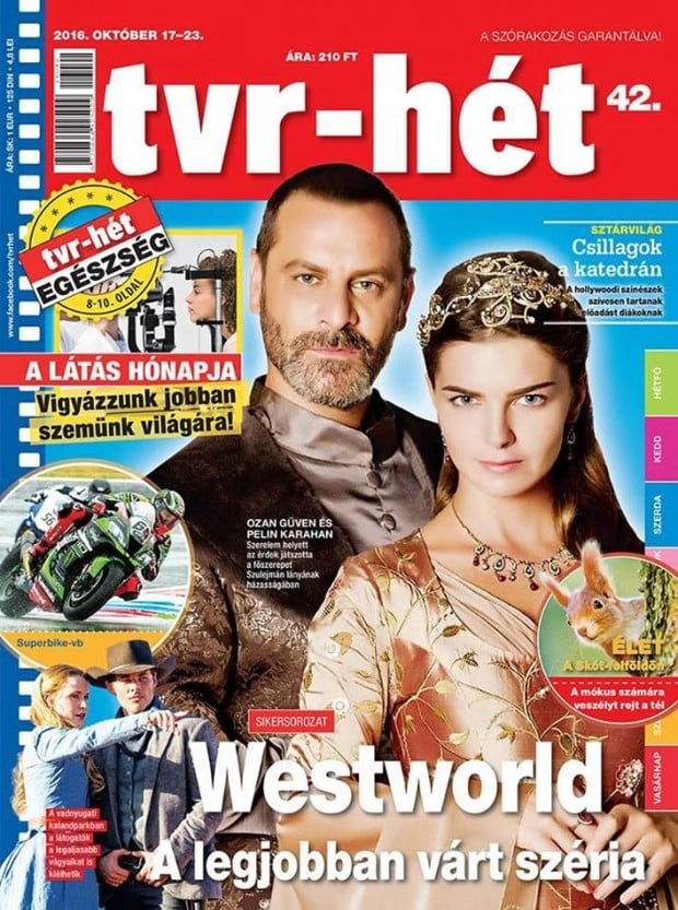 Ozan Guven (Rustem) and Pelin Karahan (Mihrimah Sultan) - Tvr-Het Magazine Cover