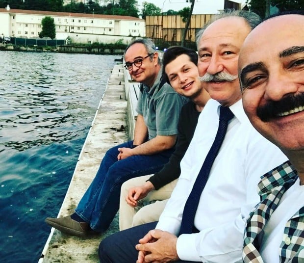 Cengiz Bozkurt with friends in Istanbul Bosphorus