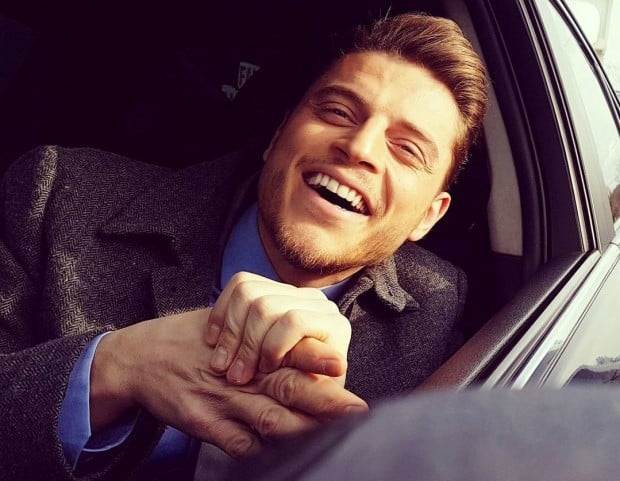 Ali Burak Ceylan smile in car